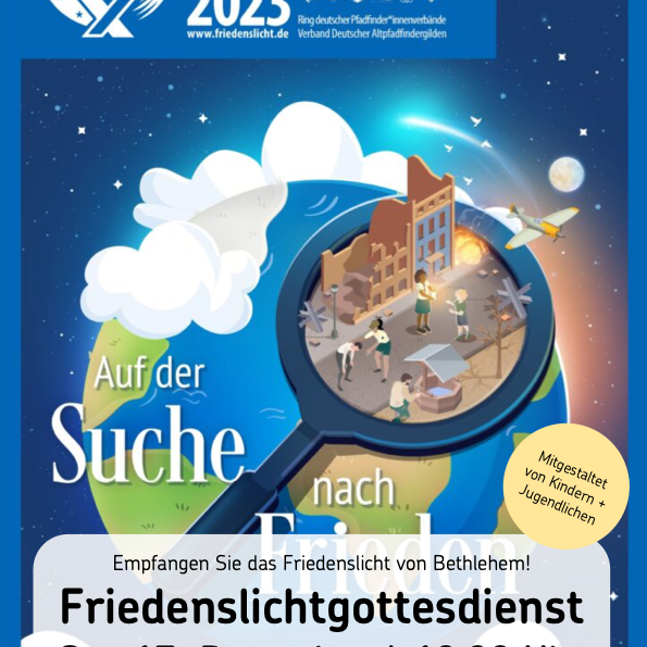Friedenslichtgottesdienst mit dem Licht aus Bethlehem 2023 - Plakat