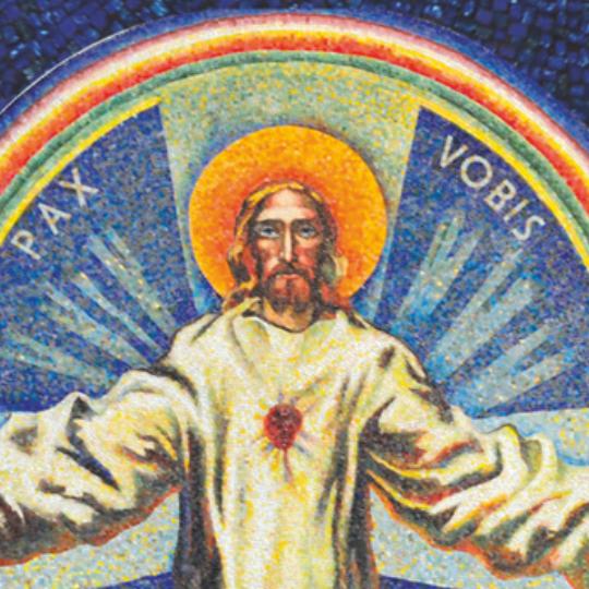 Mosaik Hauptaltar Herz-Jesu Pressig